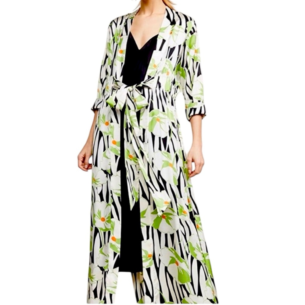 Jill Jill Stuart NWT green floral multi print kimono/dress